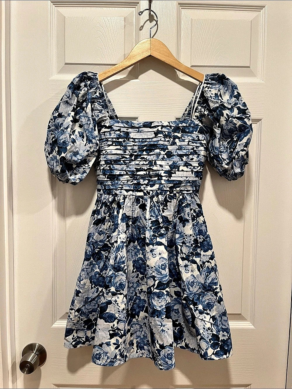 Abercrombie & Fitch The A&F Emerson Poplin Puff Sleeve Mini Dress Emerson Poplin